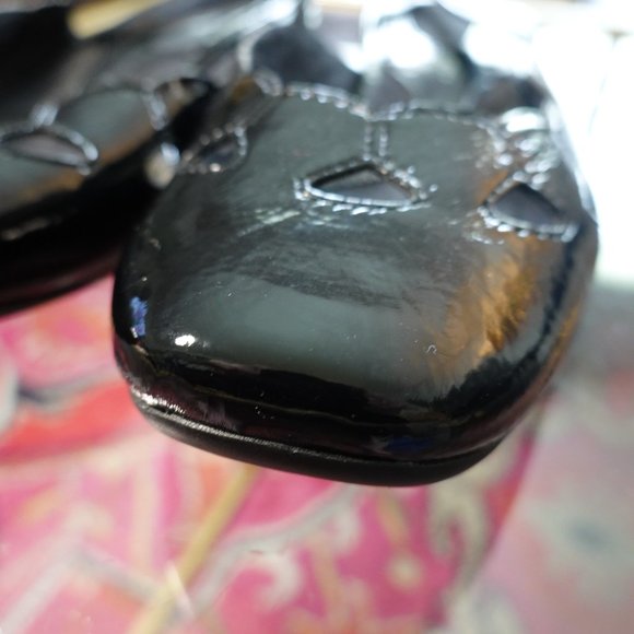 Perlina Black Patent Slingback Flats Size 8.5M (New/Never Worn) - Picture 3 of 16